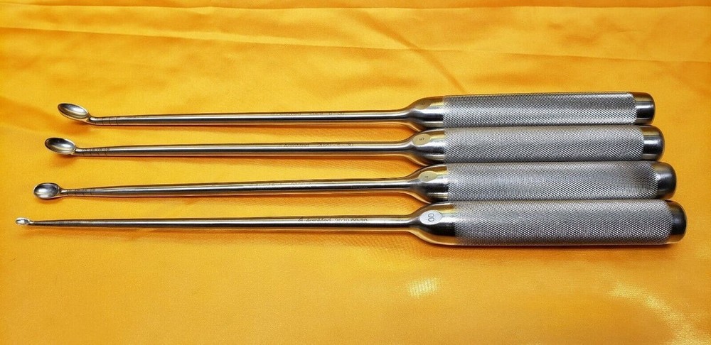 AcroMed 2029-00 Wallie Heinig Curette Set 15″ Sizes #00 #4 #5 #6 Orthopedic