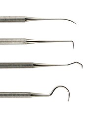 New 4pc Dental Picks Probe Wax Carver Set Stainless Steel DD314 * US SHIPPER *