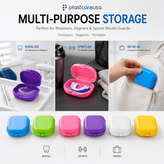 Dental Retainer Case Storage Mouth Guard Box Containers for Invisalign Teeth