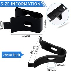8 Pcs 40 Inch Shelf Pilaster Tracks and 24 Pcs Shelf Clips Adjustable Metal S…