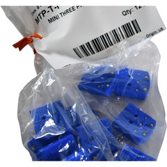 Pack of 12 NEW Omega MTP-T-F Miniature Thermocouple Connector 3 Prong Blue Femal