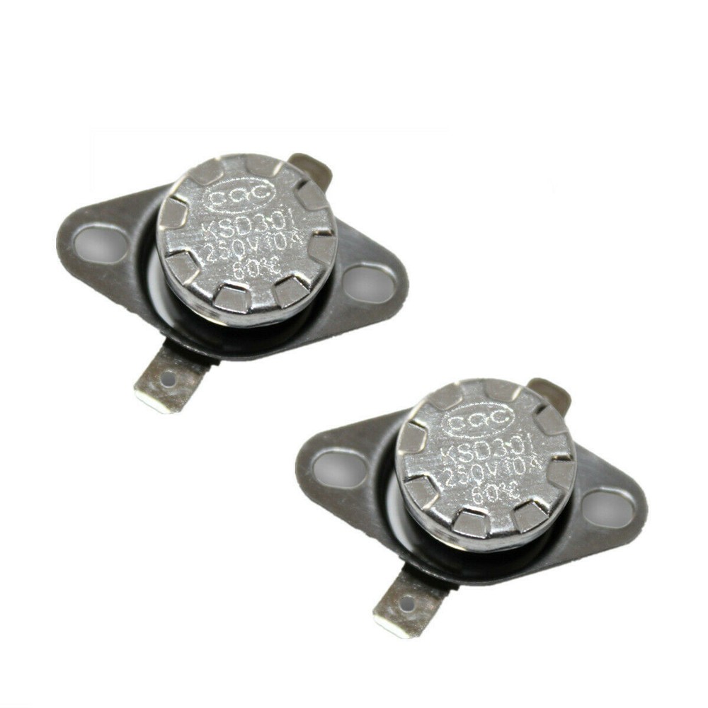 2Pcs KSD301 N.C 105°C Thermostat Temperature Thermal Control Switch 10A AC 250V