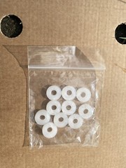 White Nylon spacer Flat Washers seals 15mm x 3mm x 5mm (10PCS)