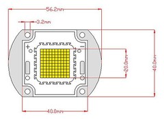 50W 45mil LED High Power SMD LED Cool White 6000-6500k 30-36V for DIY