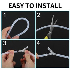 Five Plastic Hose Barb Fitting 1/8″ to 1/4″ Hose ID Connectors Clear Universal
