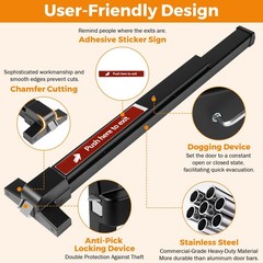 BEAMNOVA 32 Inch Black 2-in-1 Commercial Door Push Bar Panic Exit Device