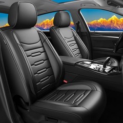 Subaru Impreza Seat Covers 2004-2026 Waterproof Leather Airbag Full Set Black