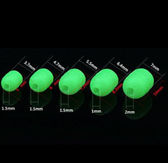 100pcs Soft Plastic Luminous Glow Fishing Beads, Beads Round Beads Fishing Lures