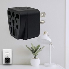 US Travel Plug Adapter EU/UK/AU/in/CN/JP/Asia/Italy/Brazil to USA (Type B), 3…