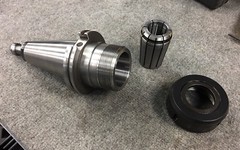 TECHLEADER CAT50 TG150 Collet Chuck + 1.25″/32mm Collet + HAAS TSC Ret’n Knob