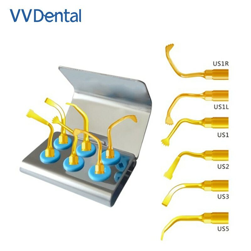 6pc/set Dental Piezosurgery Bone Cutting Tips for Woodpecker/Mectron Surgical