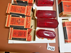 LOT OF 7 – VARIOUS Red Ruby TAIL LAMP LENS HOT ROD SLEDS BIKERS BIKES 7122