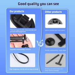 100PCS Nylon Cable Tie Buckle Self Locking Car Body Fastener Clips