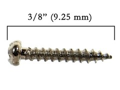 100pc. #2 x 3/8ths-inch Nickel-Plated Round-Head Phillips Screws