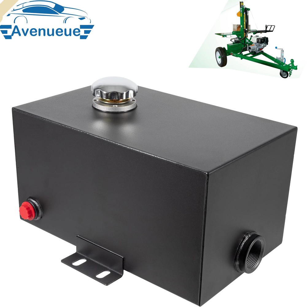 5 Gallon 14 Gauge Steel Hydraulic Fluid Reservoir Tank & Inlet 1-1/2″ FNPT Port