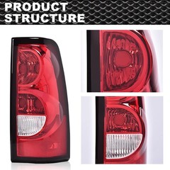 Rear Tail Lights Assembly Red Clear Lens Pair Chevy Silverado 03-06