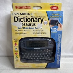 Franklin Speaking Dictionary & Thesaurus Merriam Webster Bookman MWS-1840 NEW