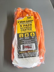 Firm Grip Nitrile Coated Work Gloves Large -5-Pairs SZ Large 5558