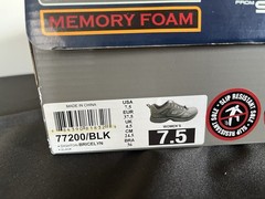 Skechers Work Relaxed Fit Slip Resistant Memory Foam Shoes Womens 7.5 Black