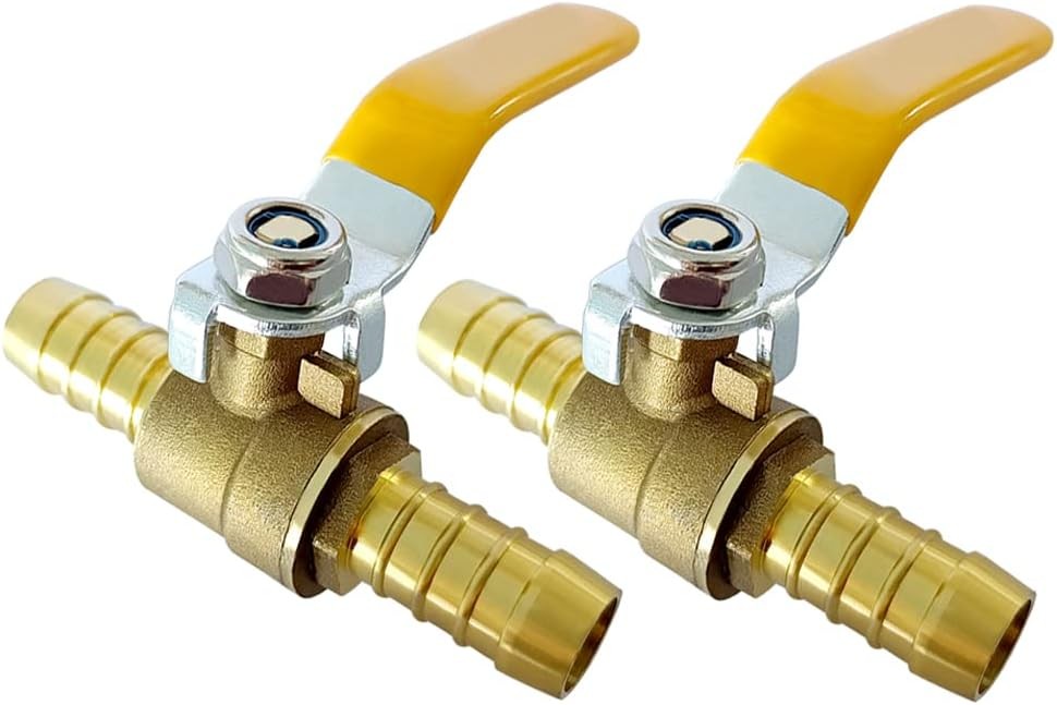 5/8 Inch Brass PEX Ball Valve 2-Way Shut Off Fittings 2 Pack