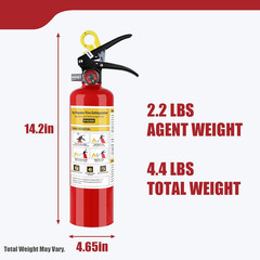 Extintor de incendios ABC 2 2 libras para casa cocina auto barco paquete de dos