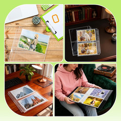 50 Pack 5×7 Photo Sleeves for 3 Ring Binder Clear 2 Pocket Album Pages