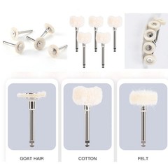 Dental Polishing Brush Wheel Goat Hair/Felt/Cotton – Contra Angle RA Latch Type