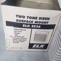 ELK Products ELK-SS36 Two-Tone Surface Mount Siren Alarm 6-12VDC