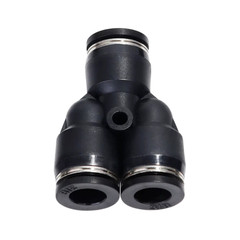 Air Line Union Push To Connect Fittings Y-Spliter For 3/8″ OD Pneumatic 10Pcs
