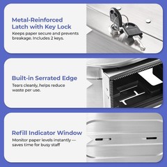 Double Jumbo Toilet Paper Dispenser – Stainless Steel Commercial TWO UNITS