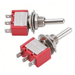 5 Pcs 2A/250VAC 5A/120VAC SPDT On/Off/On 3 Way 3 Pins Maintained Toggle Switch