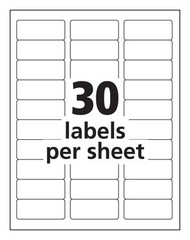 WING OFFICE 9000 Premium Shipping Labels Blank Self Adhesive 1 x 2 5/8 30/sheets