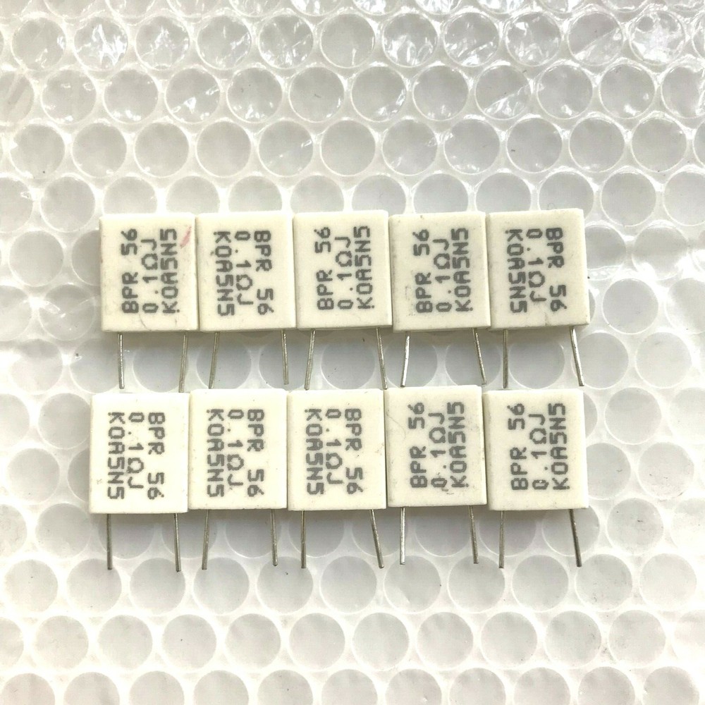 10Pcs 5W Wirewound Non-inductive Cement Resistor Ceramic horizontal 0.01Ω -0.5 Ω
