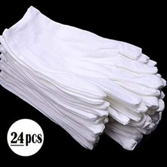 24 Pcs 12 Pair White Cotton Gloves for Dry Hand Moisturizing Cosmetic Eczema …