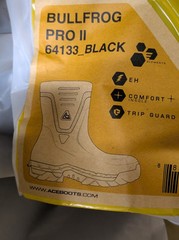 ACE 64133 Work Boots Unisex Bullfrog Pro II Slip Resistant Men 12 / Women 14