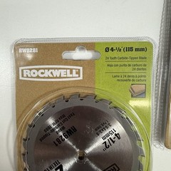 Rockwell RW9281 4.5″ 24 Tooth Carbide Tipped TCT Circular Wood Blade 2 Pack NEW