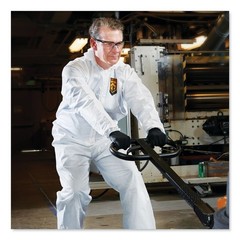 KleenGuard 44334 A40 Elastic-Cuff Ankle Hood Boot Coveralls – XL, WHT (25/CT)New