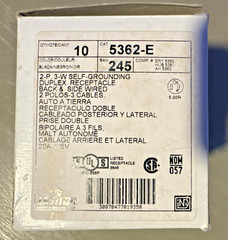 (7) Leviton 5362-E 20A 125V 2 Pole 3 Wire Duplex 5-20R, Black *FREE SHIPPING