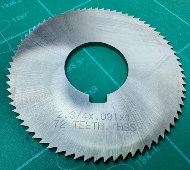 HSS Slotted Saw 7cm X .231cm X 72D 2.5cm Bore With Keyway Deal