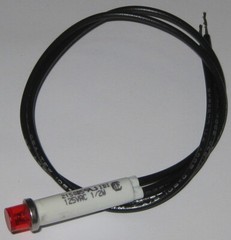 Red Circular Panel Mount Indicator Neon Light – 125V AC – 1/2 Watt – Round Light