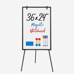Durable Magnetic Dry Erase Board 36″x24″ with Stand – Ideal for Office & School