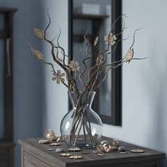 100 PCS Unfinished Wood Flowers Slice Leaf Pattern 2cm/0.78 inches,