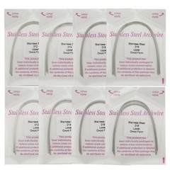 Dental Orthodontic Arch Wires NiTi Stainless Steel Round Rectangular Ovoid Form