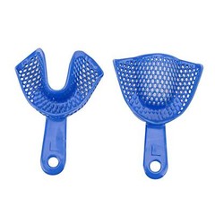 2-10pcs Dental Orthodontic Implant Impression Trays with Hole L M S Upper Lower