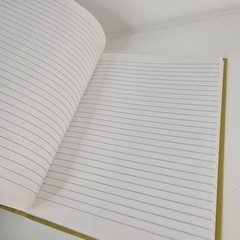 Vintage Federal Supply Service Record Book Set Of 2 Green Cloth Ruled Paper
