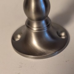 Pottery Barn Double Wall Hook Brushed Nickel Finish NEW 6″ Made In Taiwan