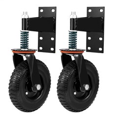 8″ Gate Wheels Heavy Duty Spring-Loaded Gate Caster For Metal Tube Gate & Wooden