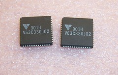 QTY (5) V63C330J02 VITALIC PLCC-52 8Kx16 CACHE CMOS SRAM NOS