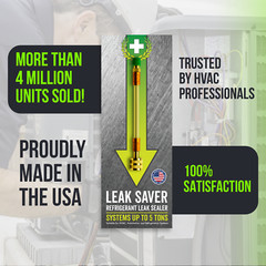 Leak Saver Direct Inject Refrigerant Leak Sealer for HVAC and Automotive Systems