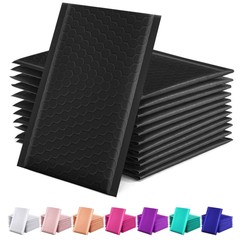 GSSUSA Black Bubble Mailers 4×8″ Inches 50 Pack, Usable Size 4X7″ Bubble Enve…